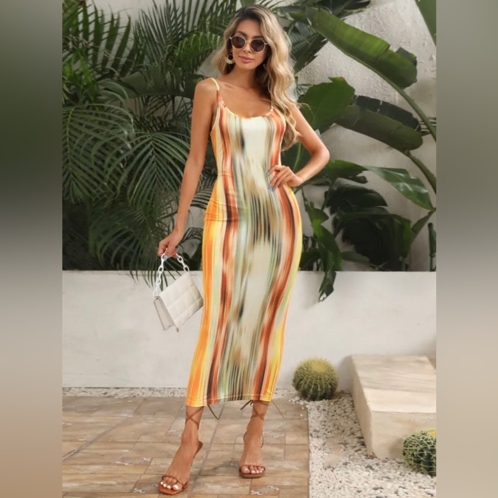 SHEIN tie dye maxi dress.